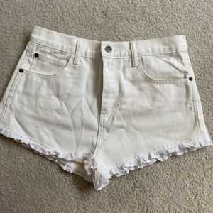 Forever 21 jean shorts size 28 white